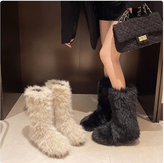 LuxeFur™ Thermal Snow Boots – Ultra-Plush, Winter-Proof, & Fashion-Ready