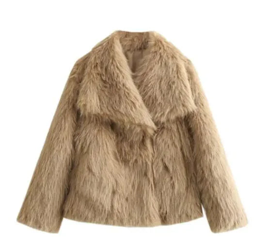Glam Luxe™ Faux Fur Plush Coat – Winter Edition