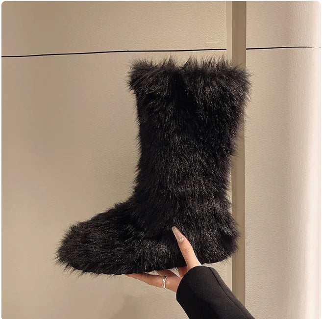 LuxeFur™ Thermal Snow Boots – Ultra-Plush, Winter-Proof, & Fashion-Ready