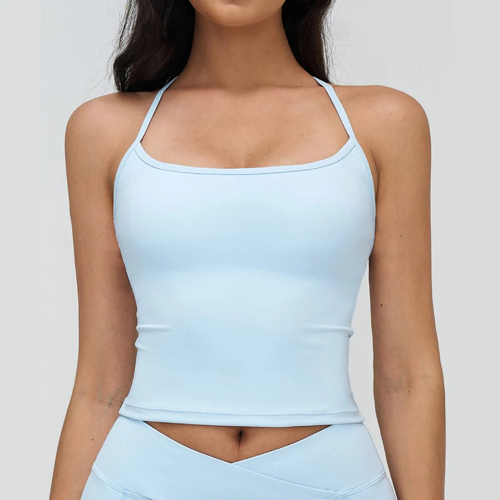 SculptFlex™ Luxe Yoga Tank – Built-In Bra & Seamless Fit