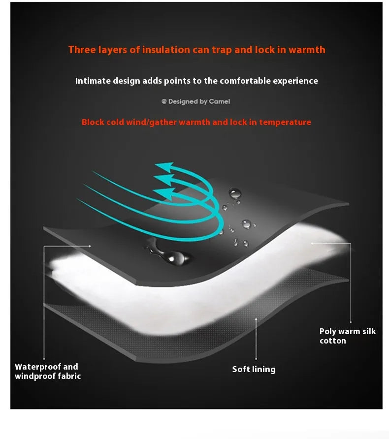 ArcticShield™ Men’s Colorblock Puffer – Insulated Cotton Hooded Jacket