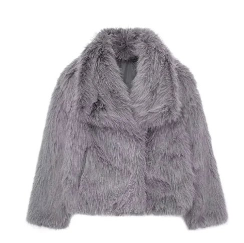 Glam Luxe™ Faux Fur Plush Coat – Winter Edition