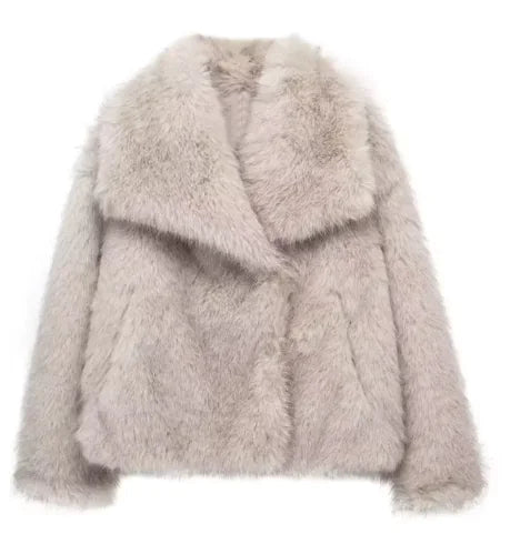 Glam Luxe™ Faux Fur Plush Coat – Winter Edition