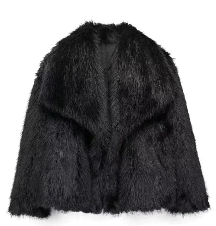 Glam Luxe™ Faux Fur Plush Coat – Winter Edition