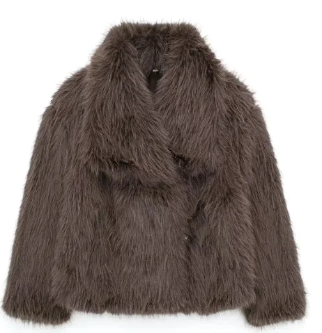 Glam Luxe™ Faux Fur Plush Coat – Winter Edition